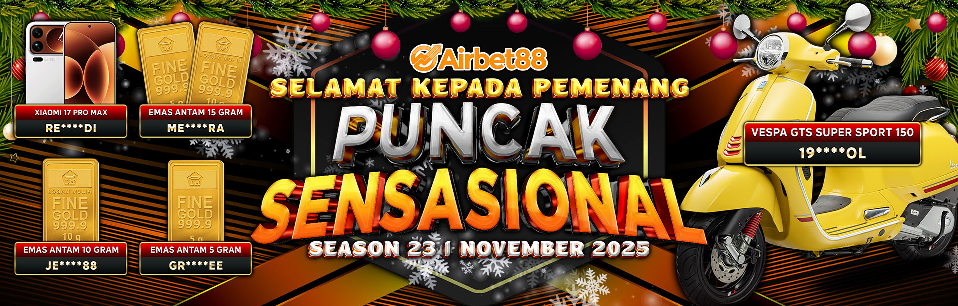PEMENANG PUNCAK SENSASIONAL NOVEMBER 2025