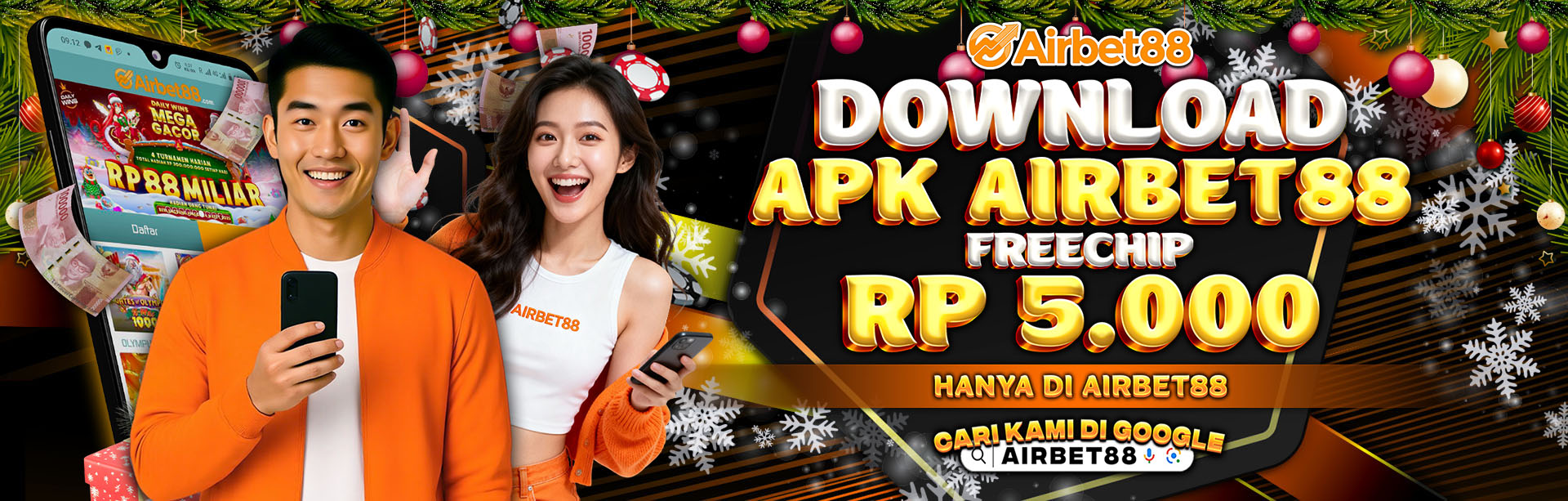 DOWNLOAD APK AIRBET88 DAN BERMAIN FREECHIPS 5000