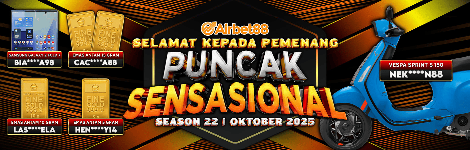 PEMENANG PANJAT SENSASIONAL OKTOBER 2025